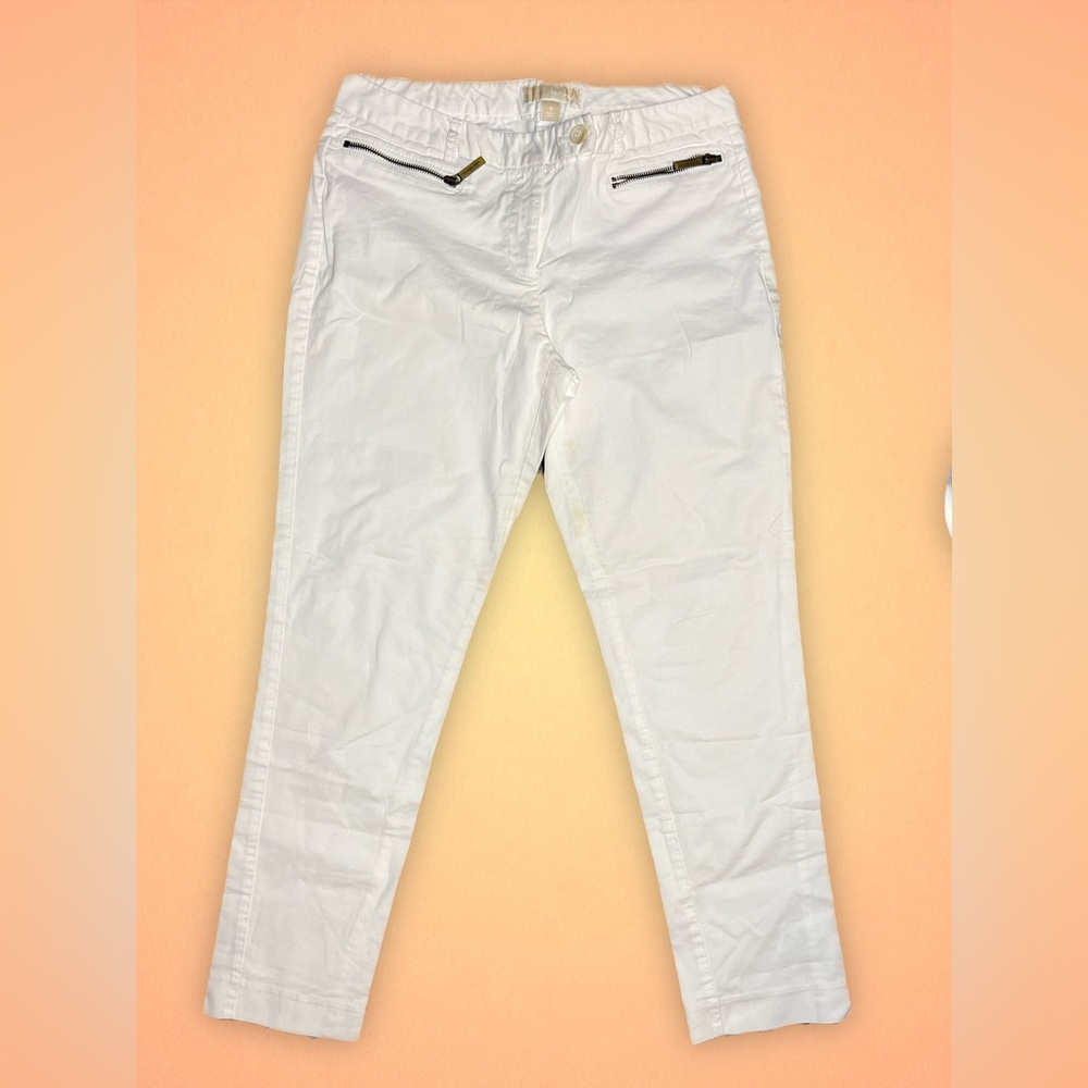 Michael Kors, size 8, zip pocket, white pants